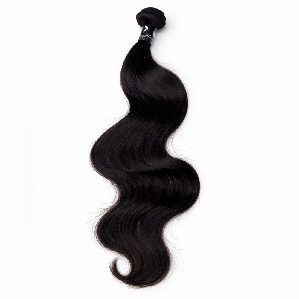 22” 100% Human Hair Body Wave Bundle Natural Black 100 Grams Weft Extension